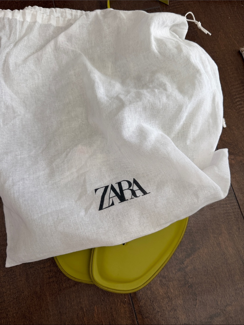 Zara lime Green rhinestone ankle strap flats NWT - Picture 4 of 5